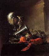 Jan Davidsz. de Heem Still Life with Lobster and Nautilus Cup (1634) by Jan Davidszoon de Heem Staatsgalerie Stuttgart oil painting artist
